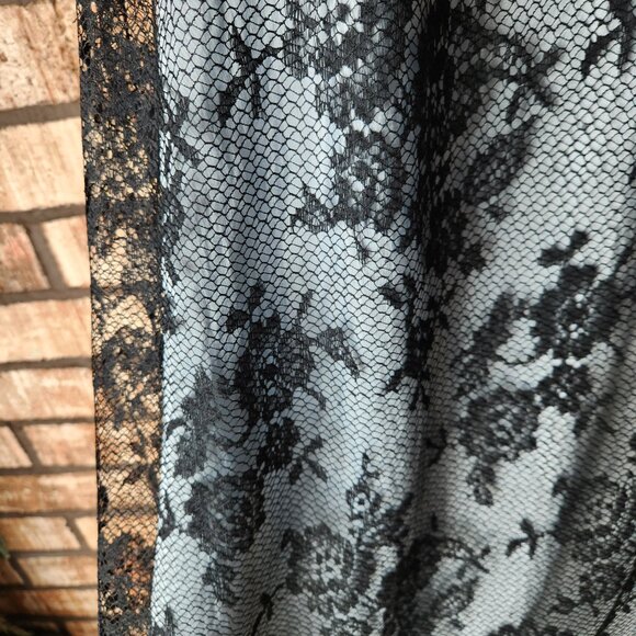 Montage Mon Cheri Formal Blue Black Lace Evening Gown Size 8 - Picture 4 of 6